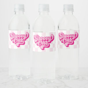 Retro Groovy One Rosa und Weiß kariert