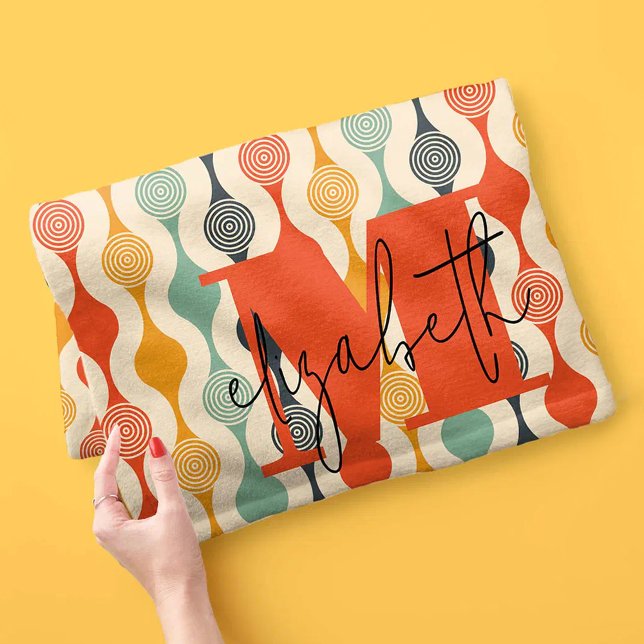 Retro Groovy Pattern Fleecedecke (Von Creator hochgeladen)