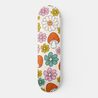 Retro Groovy Patterns 70er-60er-80er Skateboard