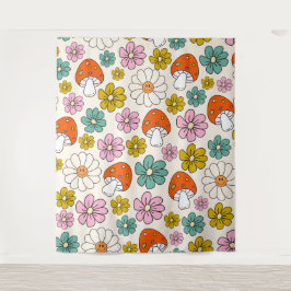 Retro Groovy Patterns 70er-60er-80er Wandteppich