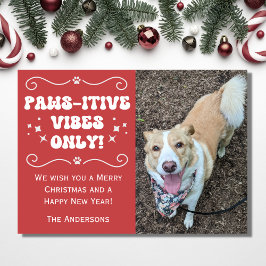 Retro Groovy Paws Niedlich Hunde Foto Weihnachten