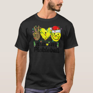 Retro Groovy Peace Liebe Pickleball T-Shirt