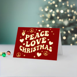Retro Groovy Peace Love Christmas