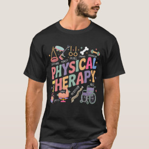 Retro Groovy Physikalische Therapie PT Übung DPT d T-Shirt