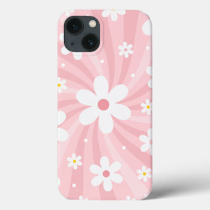 Retro Groovy Pink Sunshine Daisy Floral Hippie Case-Mate iPhone Hülle