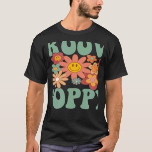 Retro Groovy Poppy Matching Family 1. Geburtstag P T-Shirt