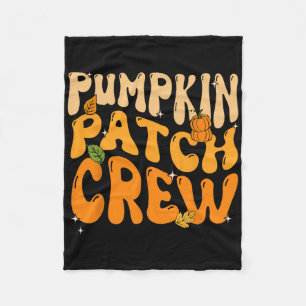 Retro Groovy Pumpkin Patch Crew Erntedank Fall Fleecedecke