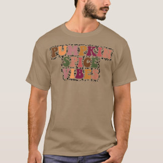 Retro Groovy Pumpkin Spice Vibes Herbstwoben als T-Shirt