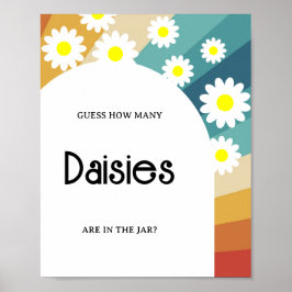 Retro Groovy - Raten Sie mal, wie viele DAISIES Ga Poster