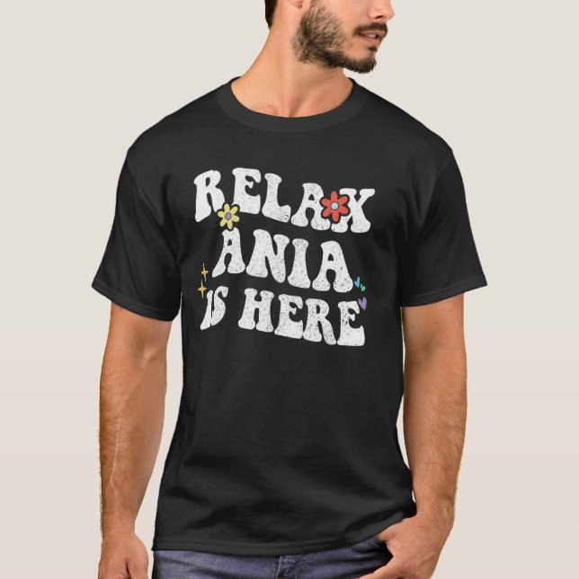 Retro Groovy Relax ANIA ist hier der lustige Mutte T-Shirt (Vorderseite)