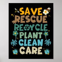 Retro Groovy Rett Bees Rescue Animals Recycle Spaß