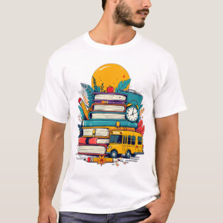 Retro Groovy Rucksack-Zubehör-Abzeichen T-Shirt