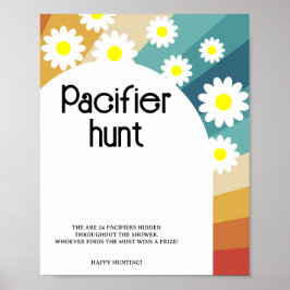 Retro Groovy - Schnuller Jagd Kinderdusche Poster