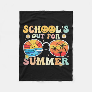 Retro Groovy School39s Out for Summer Abschluss T Fleecedecke
