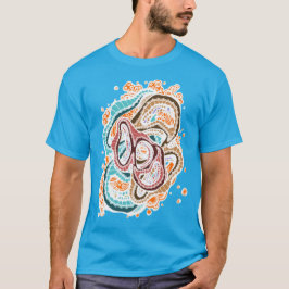 Retro Groovy Serpentine Faces in Abstraktem Traum T-Shirt