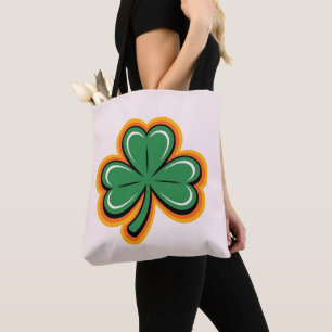 Retro Groovy Shamrock St. Patrick's Tote-Tasche Tasche