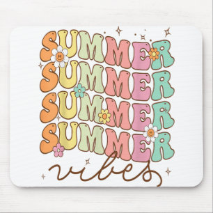 Retro Groovy Sommerwoben für Frauen Männer Kinder Mousepad