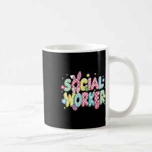 Retro Groovy Sozialarbeiter Hasenohren Lustiger Os Kaffeetasse