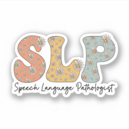 Retro Groovy Speech Language Pathologe SLP Aufkleber