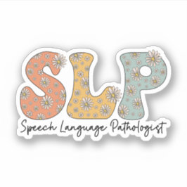Retro Groovy Speech Language Pathologist SLP Aufkleber