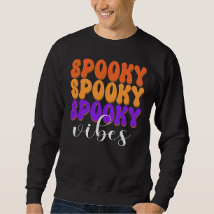Retro Groovy Spooky Vibes Halloween Sweatshirt