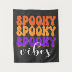 Retro Groovy Spooky Vibes Halloween Wandteppich