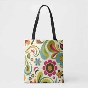 Retro Groovy Spring Pattern Tasche