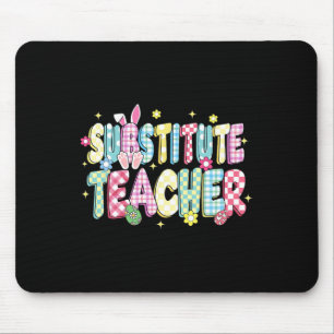 Retro Groovy Stellvertretender Lehrer Bunny Ohr Os Mousepad