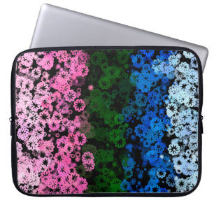 Retro Groovy Süße Blumen Omniromantische Pride-Fla Laptopschutzhülle