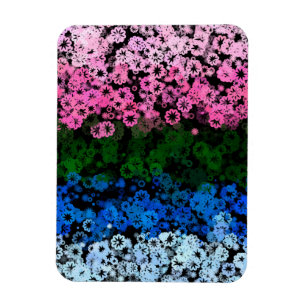 Retro Groovy Süße Blumen Omniromantische Pride-Fla Magnet