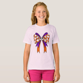 Retro Groovy süße Geister Halloween orange lila T-Shirt