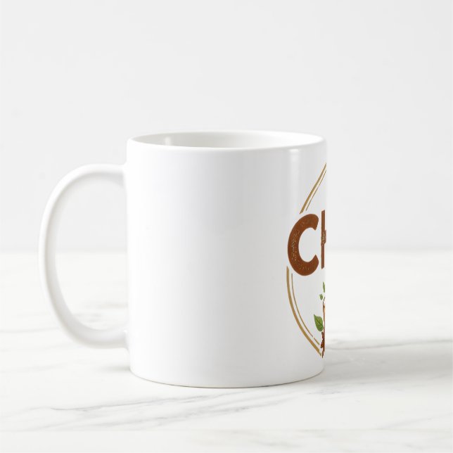 Retro Groovy TEA-Typografie-Kaffee- und Teetasse (Links)