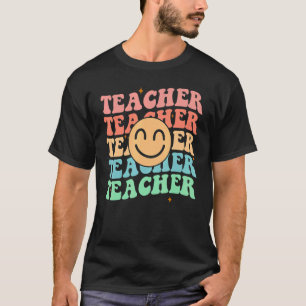 Retro Groovy Teacher Inspiration farbenfrohe Rücks T-Shirt