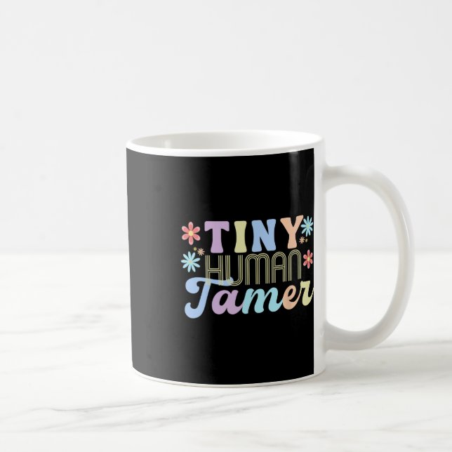 Retro Groovy Tiny Human Tamer School Apparel For T Kaffeetasse (Rechts)
