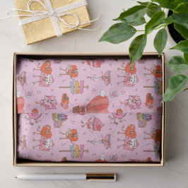 Retro Groovy Valentine Cartoon Seidenpapier