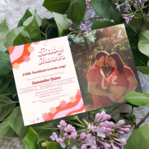Retro Groovy Valentine Sweetheart Babydusche