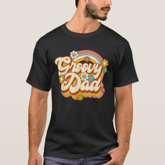 Retro Groovy Vater Family Birthday 60er 70er Hippi T-Shirt