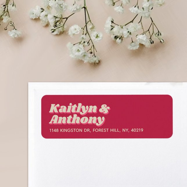 Retro Groovy Viva Magenta Wedding (Von Creator hochgeladen)