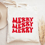 Retro Groovy Weihnachts Tote Tasche Urlaubstaschen<br><div class="desc">Diese "fröhliche" Tasche ist mit einem einzigartigen Retro-Schriftart und einer einzigartigen Kulisse ausgestattet. Ändern Sie die Farbe dieses Schriftartes   Sprichwort,  um Ihren persönlichen Stil zu erfüllen!</div>