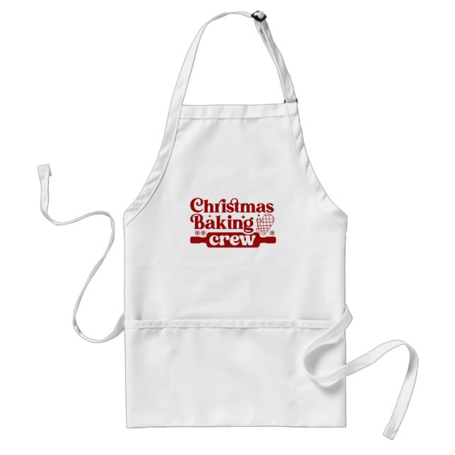 Retro Groovy Weihnachtsbacken Crew Schürze (Vorne)