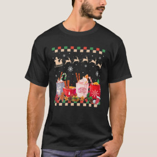 Retro Groovy Weihnachtskaffee heißes Cocoa Winterc T-Shirt