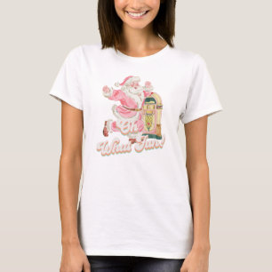 Retro Groovy Weihnachtsmann-Rosa Oh Was Für Ein Sp T-Shirt