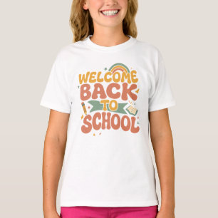 Retro Groovy Willkommen zurück in der Schule T-Shirt