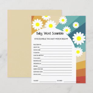 Retro Groovy - Word Scramble Baby Showspiel