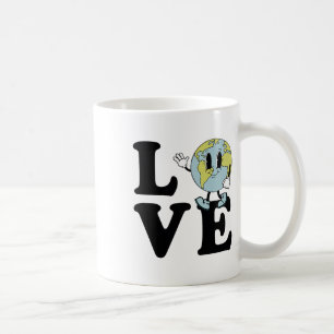 Retro Groovy World Liebe Earth Day Environmental Kaffeetasse