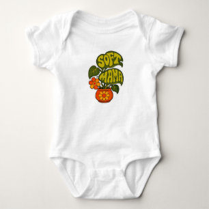 Retro Groovy Zimmerpflanze "Soft Mama" Typografie Baby Strampler