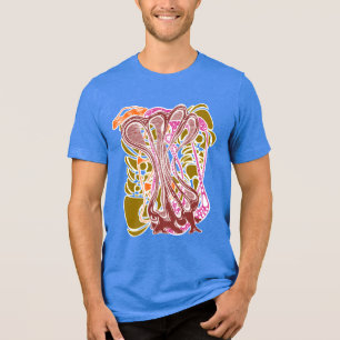 Retro GroovyAbstract Hypnotische Trance Amorphe Tri-Blend Shirt