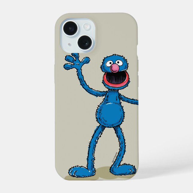 Retro Grover iPhone 15 Hülle (Rückseite)