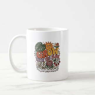 Retro Grow With The Flow Kaffeetasse | Boho Botani