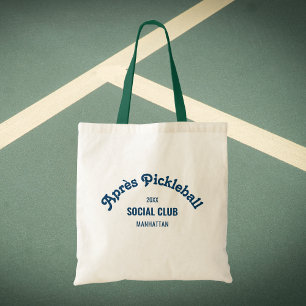 Retro Grün Après Pickle Ball Social Club Tragetasche